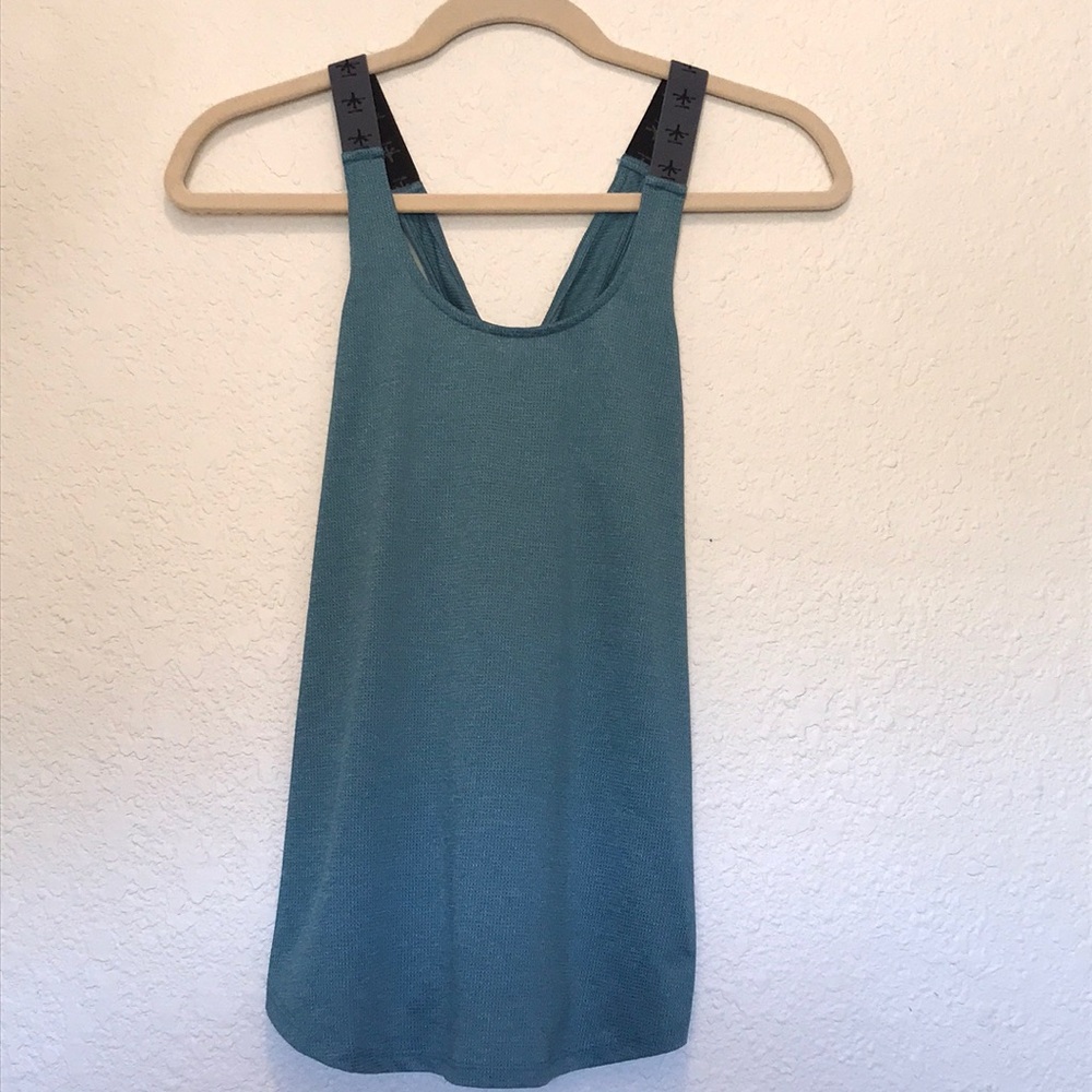 Soybu Women’s Stretch Tank. Straps Cross In Back. Blue/Green. Size S.